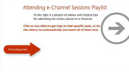 Tips for Attending Sessions - An e-Channel Help Playlist 