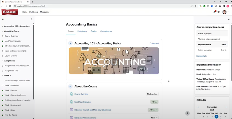 Navigating Moodle 4.5